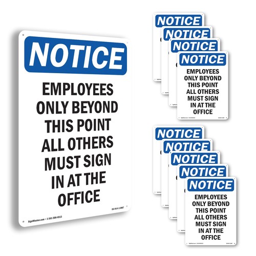 Employees only beyond this - employees,