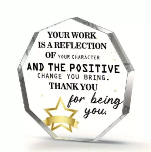 Work reflection acrylic plaque - reflection,
