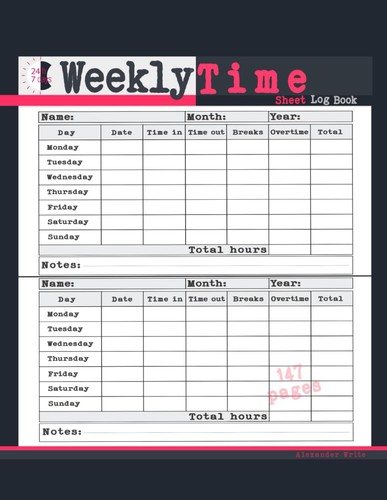 Weekly time sheet log - time,