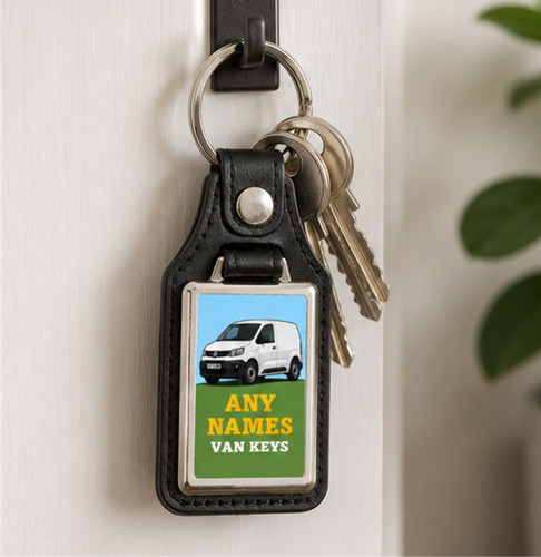 Personalised van keyring - personalised,
