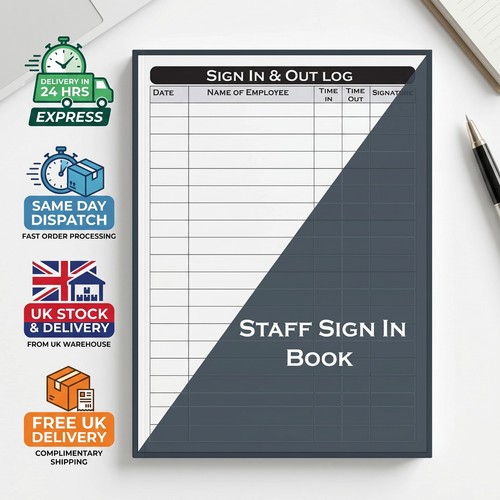 Staff sign book - sign, in