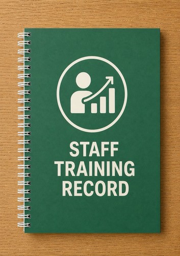 Staff training record - record, book