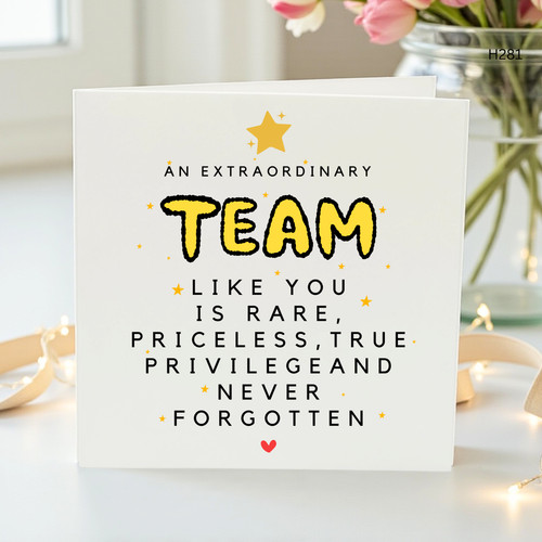 Team appreciation card - card, thank