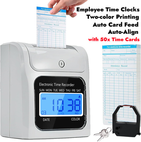 Electronic time clock - clock, punch