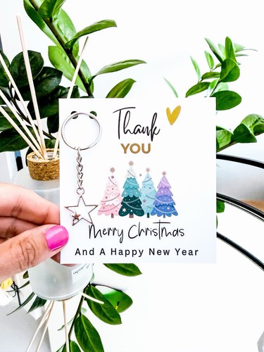 Christmas card with keyring - card,