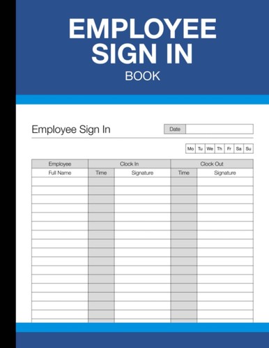 Employee sign book time - in, book: