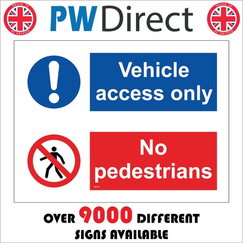 Sign vehicle access only - sign, no