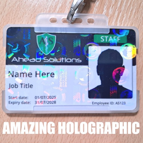 Holographic staff badges - staff,