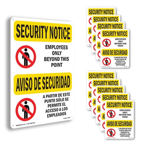 Employees only bilingual osha - only,