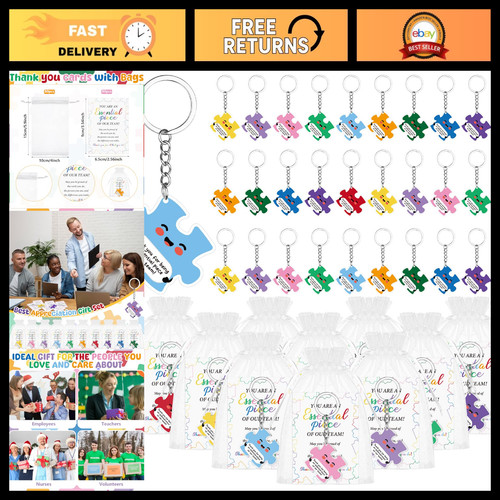 Thank you puzzle - keyrings,